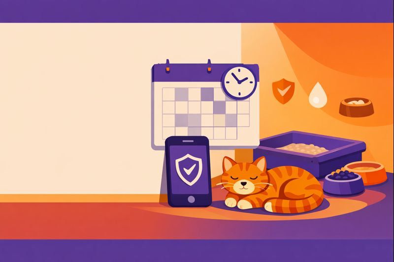 Leaving Your Cat Alone for 2–3 Days: The Minimum Safe Setup (Food/Water Redundancy + Drop-In Plan)