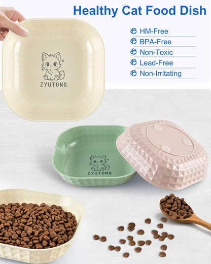 6-Pack Cat Food Bowls, Small Plates for Indoor Cats