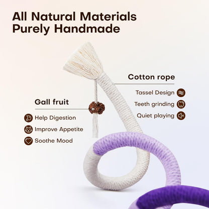 Cat Toys Chew Ropes with Refillable Natural Catnip