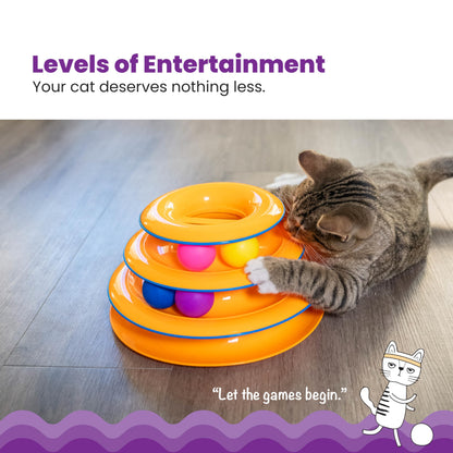 Catstages Tower of Tracks 3-Level Cat Track Toy