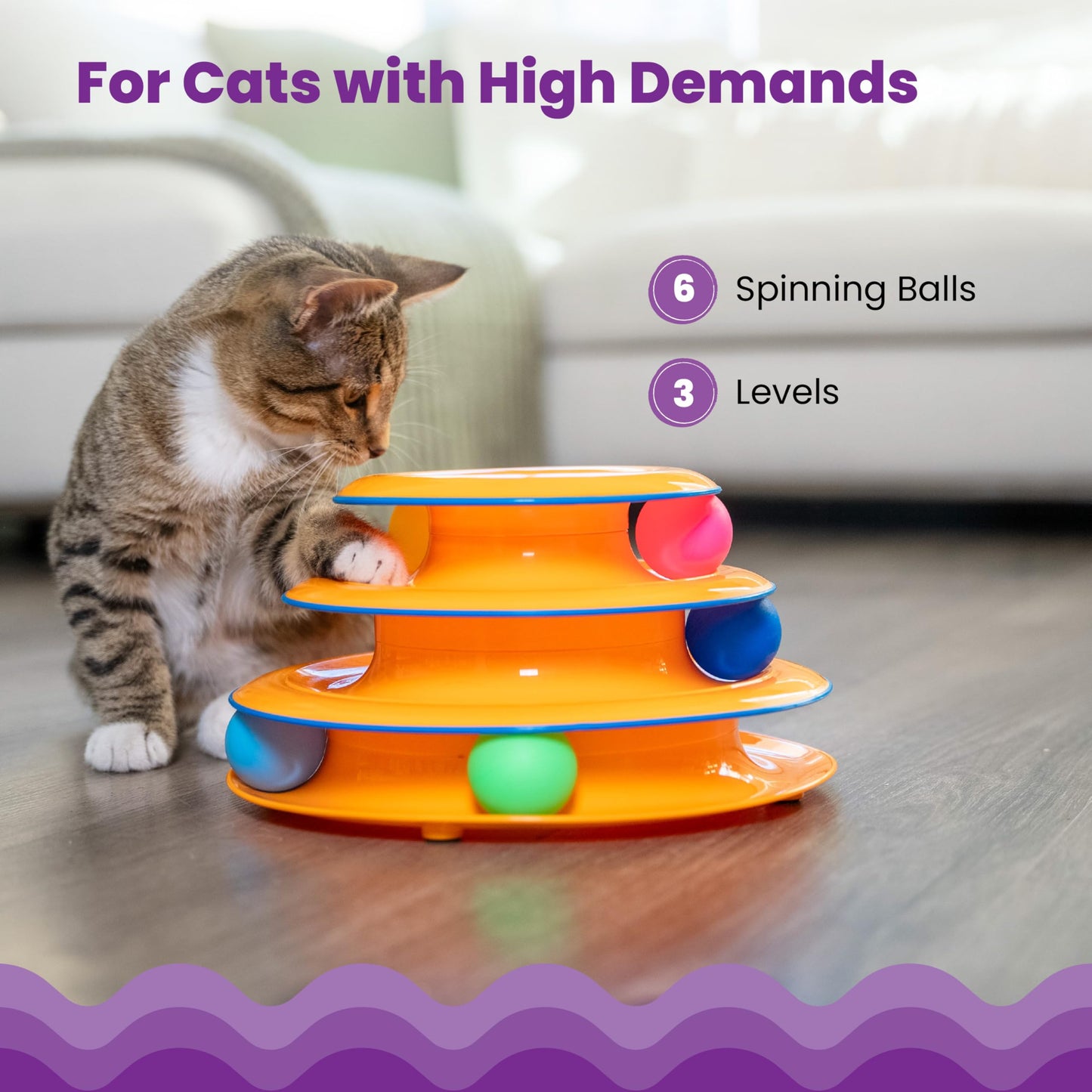 Catstages Tower of Tracks 3-Level Cat Track Toy