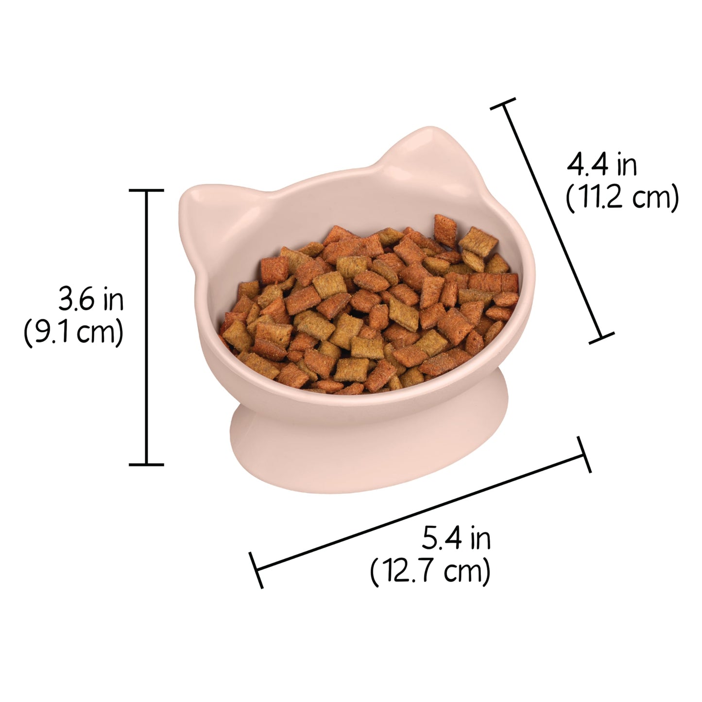 Kitty City Raised Cat Ear Bowls, Small Bowls 2pk (Pastel)