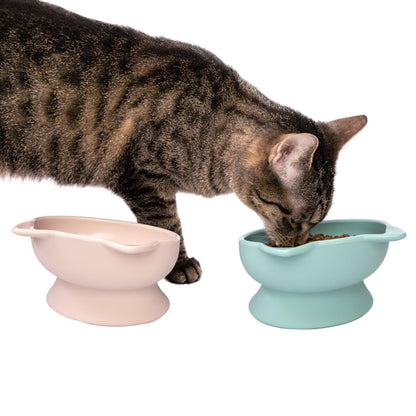 Kitty City Raised Cat Ear Bowls, Small Bowls 2pk (Pastel)
