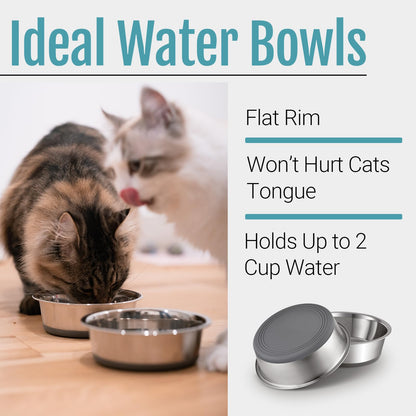 Nonslip Stainless Steel Dog Cat Bowls