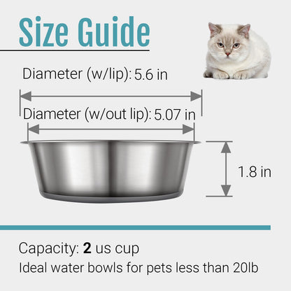 Nonslip Stainless Steel Dog Cat Bowls