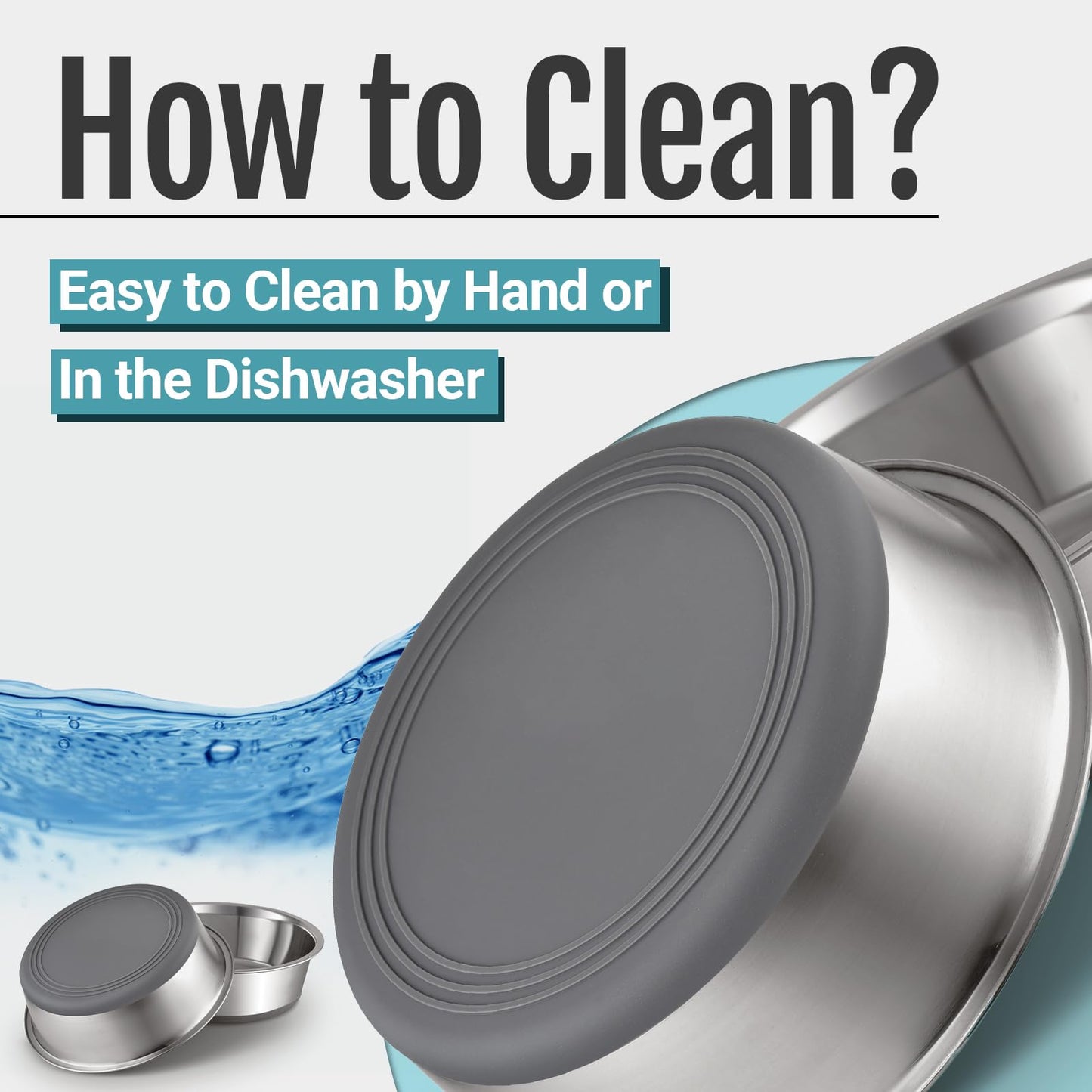 Nonslip Stainless Steel Dog Cat Bowls