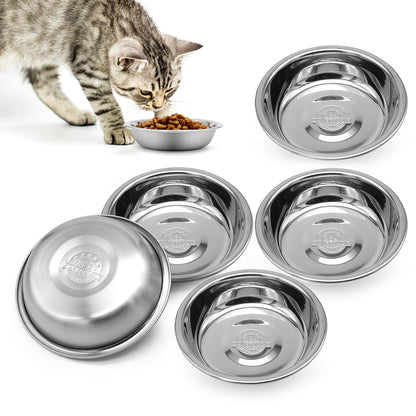 5 PCS Stainless Steel Cat Bowl
