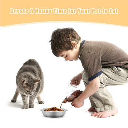 5 PCS Stainless Steel Cat Bowl